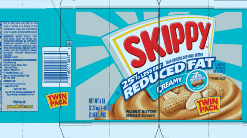 Skippy hizo un retiro voluntario de algunos de sus productos.(Cortesía FDA)