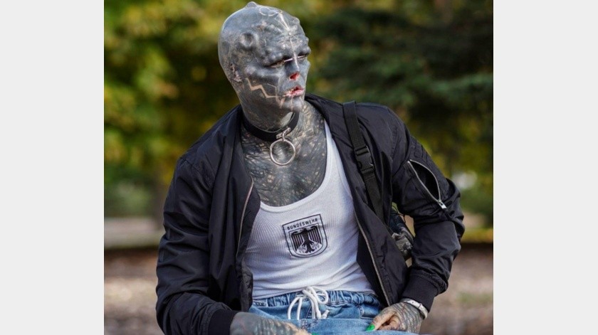 Anthony busca convertirse en un alien negro y para ello ha modificado su cuerpo.(Instagram)