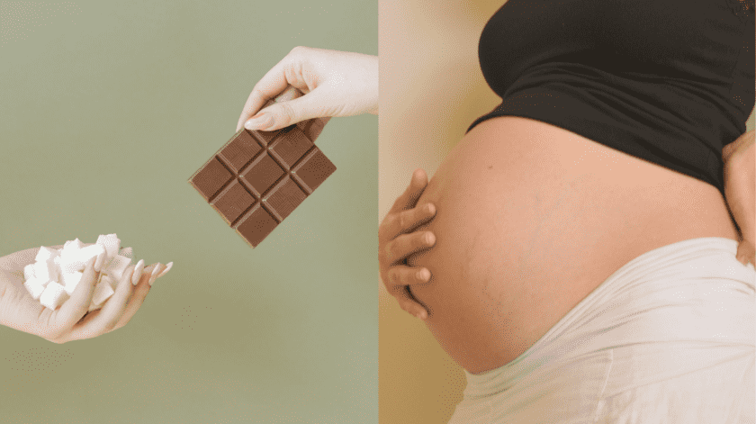 Las mujeres embarazadas pueden padecer algunas enfermedades si consumen azúcar en exceso en esta etapa.(Canva)