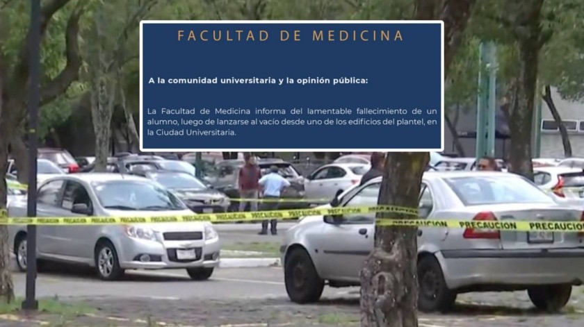 Un alumno de la UNAM se lanza de un edificio y muere(Especial)