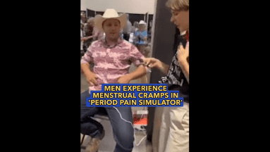 VIDEO: Hombres experimentan cólicos menstruales con un simulador y esta fue su reacción