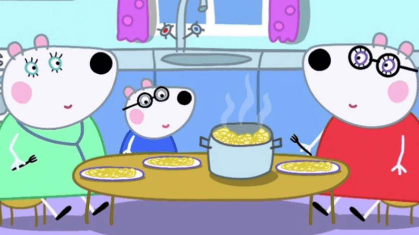 Penny, la osa polar, vive con sus dos madres en la serie de Peppa Pig.(Internet)