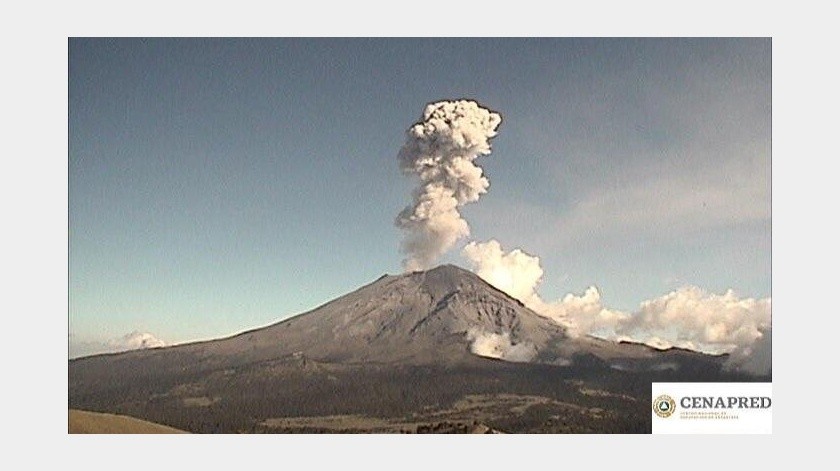 Hay caída de ceniza del Popocatépetl