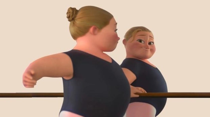 Bianca, una niña con talla grande y dismorfia corporal, protagoniza el corto Reflect de Disney.(Cortesía)
