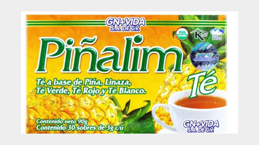 Piñalim té se ofrece como una bebida que ayuda a la pérdida de peso.(Internet)