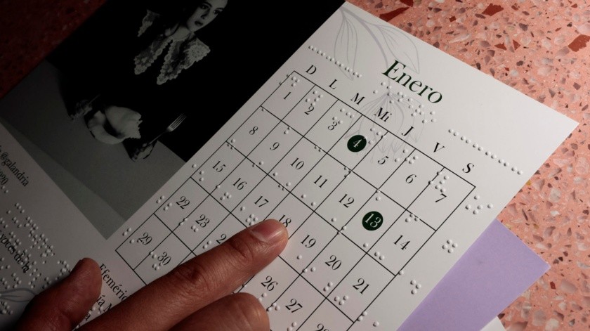 El calendario en braille es un proyecto encabezado por dos artistas mexicanas(EFE.)