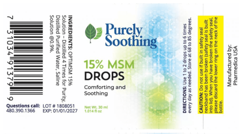 Dos lotes de gotas para ojos Purely Soothing fueron retirados voluntariamente.(FDA)