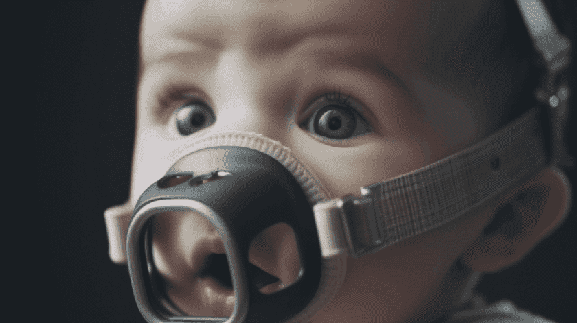 El 'Baby Mute' se ofreció como un dispositivo para silenciar el llano de los bebés.(babymute.com)
