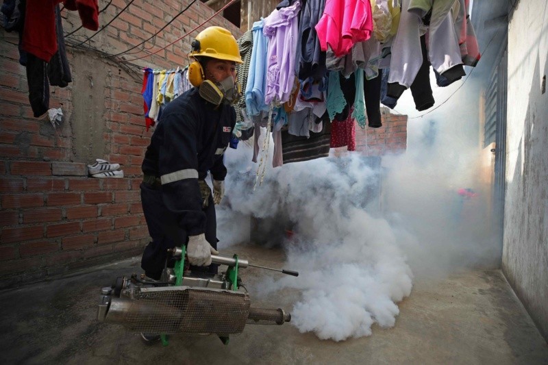  Para erradicar el dengue se debe fumigar. EFE/ Paolo Aguilar