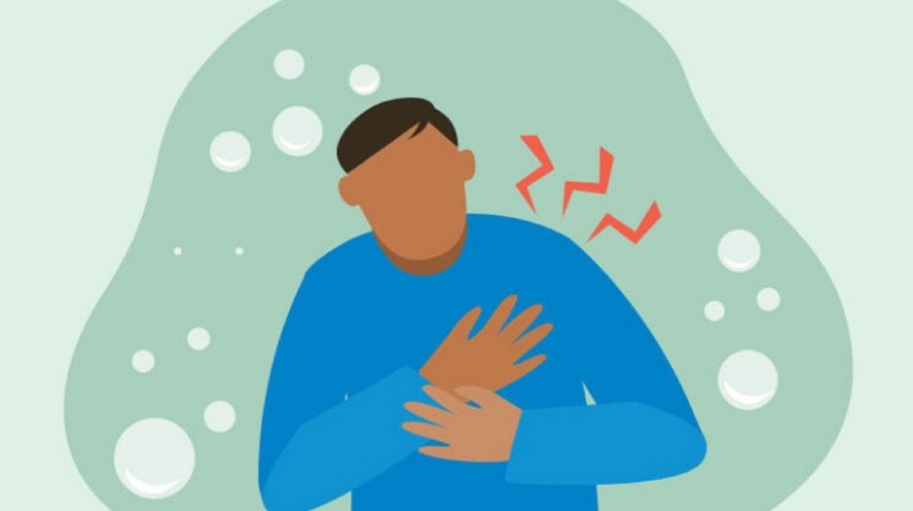 Un ataque al corazón tiene síntomas distintos cuando son gases.(Cleveland Clinic.)