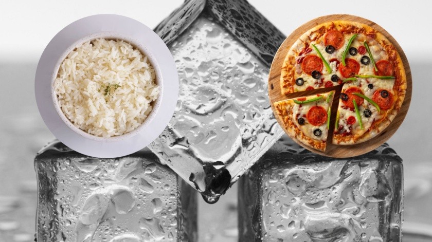 El arroz y la pizza pueden recalentarse con hielo para que no se resequen.(Foto: Freepik-Canva)